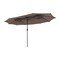 Outdoor 15 Feet Double-Sided Umbrella with Solar LED Lights for Patio